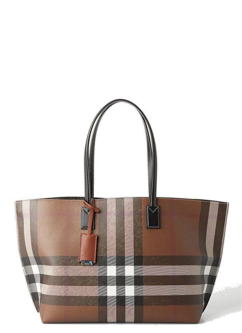 burberry check e-canvas tote bag|burberry canterbury tote bag.